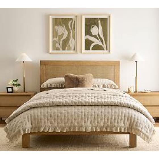 Belgian Flax Linen Ruffle Tufted Quilt