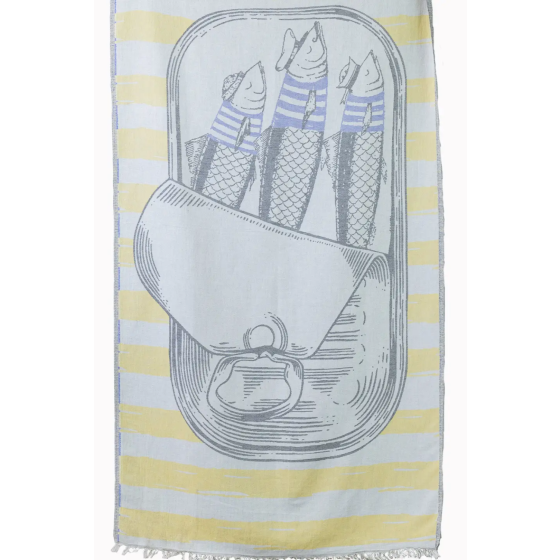 Sardine Stripe Beach Towel