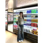 DBL1KU 2026AW American Style Pure and Alluring Slim Fit Early Spring Single-Breasted Long-Sleeved Sexy Knit Cardigan for Women