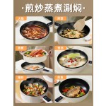 Rongshida electric wok, multi-functional non-stick electric cooker, household electric cooker for steaming, cooking, frying, and hot pot.
