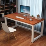 Double desktop computer desk, simple desk for bedroom and home use, study desk, minimalist writing desk, rectangular office desk