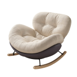 Simple and modern rocking chair for balcony, living room, leisure recliner, bedroom, home use, nap beanbag chair, can be reclined or sat.